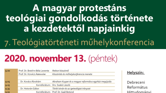 Teológiatörténeti műhelykonferencia – hetedik alkalommal