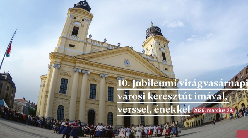 10. Jubileumi virágvasárnapi városi keresztút imával, verssel, énekkel